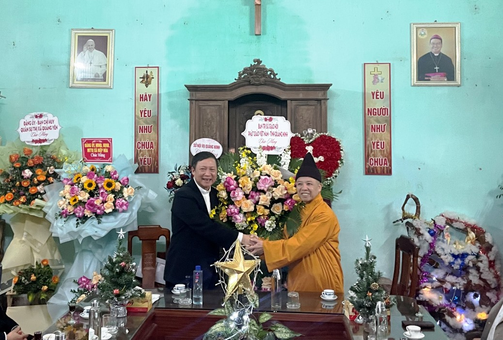 Ban Trị sự Phật giáo tỉnh Quảng Ninh chúc mừng Giáng sinh các giáo xứ trên địa bàn tỉnh 
