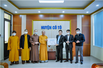 Ban Trị sự GHPGVN tỉnh Quảng Ninh thăm và chúc tết Đảng bộ chính quyền huyện Cô Tô